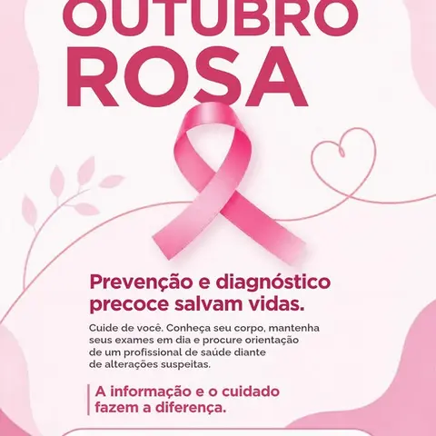 O Outubro Rosa nos lembra da importância da prevenção, da informação e do diagnóstico p...