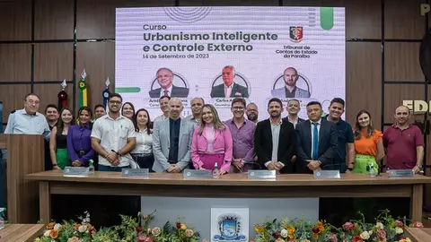 Presidente Netto Lima e vereador Ricardo Morais representam o Poder Legislativo de Santa Luzia em capacitação do TCE-PB