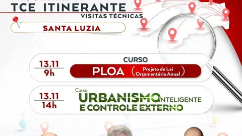 Programa TCE Itinerante estará em Santa Luzia no próximo dia 13