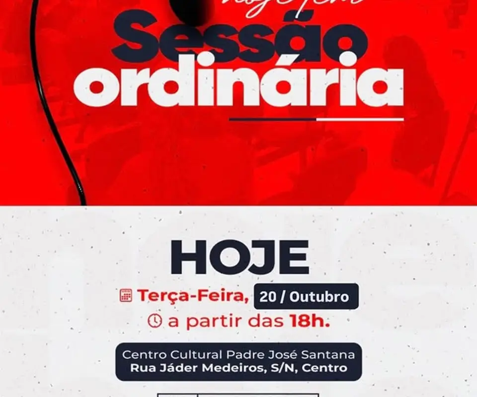Câmara de Santa Luzia realiza sessão ordinária nesta terça-feira às 18h